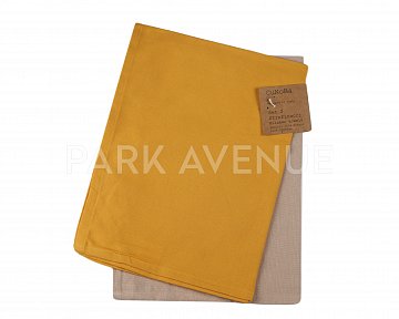 Салфетка универсальная 2 шт.50*70 см. цвет желтый/бежевый