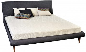 LCom Кровать Metropolitan 180 х200 см., Disco 023 (малиновый велюр), Roller glazed alluminium foot